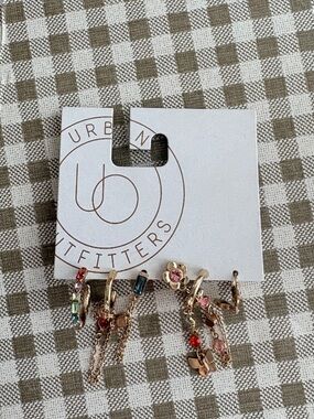 Urban Outfitters Jolie Post And Hoop Mismatch Earring Set